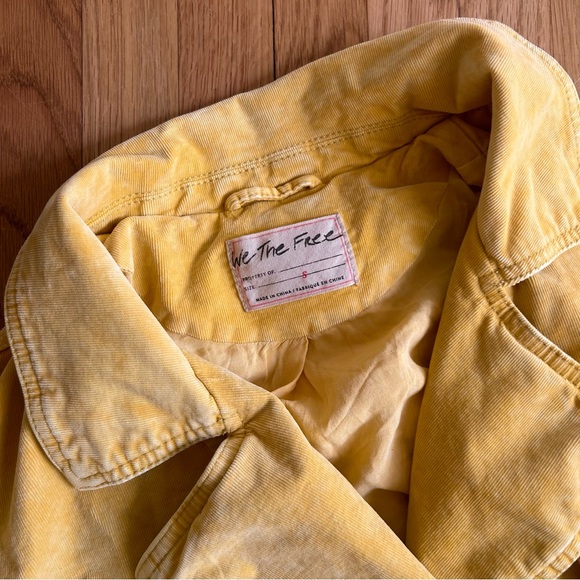 NWT We The Free Sure Thing Bomber Jacket In Yellow - Picture 6 of 7